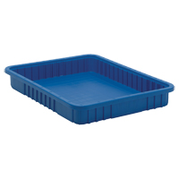 Contenants Divider Box, Plastique, 22,5" la x 17,5" p x 3" h, Bleu Nuna Depot Inc.