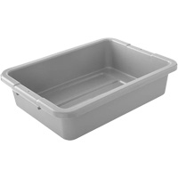 Bus/Utility Boxes - Grey, 5" H x 15" D x 20" L, Plastic, Grey Nuna Depot Inc.