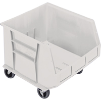 Mobile Bin, 14" H x 16-1/2" W x 18" D, 75 lbs. Capacity, Ivory Nuna Depot Inc.