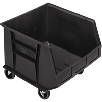 Mobile Bin, 14" H x 16-1/2" W x 18" D, 75 lbs. Capacity, Black Nuna Depot Inc.