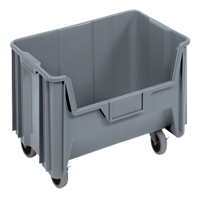 Mobile Giant Stack Container, 12-7/16" H x 19-7/8" W x 15-1/4" D, 250 lbs. Capacity, Grey Nuna Depot Inc.