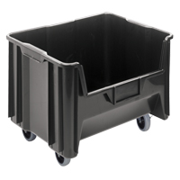 Mobile Giant Stack Container, 12-7/16" H x 19-7/8" W x 15-1/4" D, 250 lbs. Capacity, Black Nuna Depot Inc.