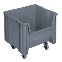 Mobile Giant Stack Container, 12-1/2" H x 16-1/2" W x 17-1/2" D, 250 lbs. Capacity, Grey Nuna Depot Inc.