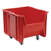 Mobile Giant Stack Container, 12-1/2" H x 16-1/2" W x 17-1/2" D, 250 lbs. Capacity, Red Nuna Depot Inc.