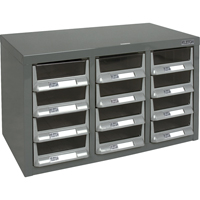 Casiers pour pi&egrave;ces KPC-100 , Acier galvanis&eacute;, 12 tiroirs, 23" x 11-2/5" x 13-4/5", Gris Nuna Depot Inc.