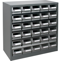 Casier robuste pour pi&egrave;ces KPC-HD, Acier galvanis&eacute;, 30 tiroirs, 34-3/5" x 15-7/10" x 34-3/5", Gris Nuna Depot Inc.
