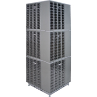Heavy-Duty Industrial Carousel Drawer Cabinet, Steel, 480 Drawers, 27" W x 27" D x 80" H, Grey Nuna Depot Inc.
