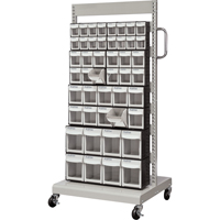 Mobile Tilt Bin Rack, Single-sided, 46 bins, 26-1/4" W x 22" D x 57-1/2" H Nuna Depot Inc.