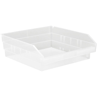 Shelf Bins, 11-1/8" W x 4" H x 11-5/8" D, Clear, 30 lbs. Capacity Nuna Depot Inc.