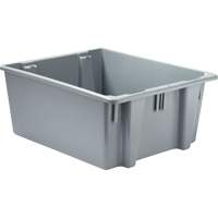 Caisse-palette empilable et emboîtable, 10" x 19,5" x 23,5", Gris Nuna Depot Inc.