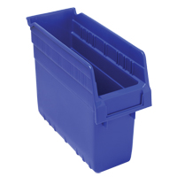 Store-Max Shelf Bins, 4-3/8" W x 8" H x 11-5/8" D, Blue, 44 lbs. Capacity Nuna Depot Inc.