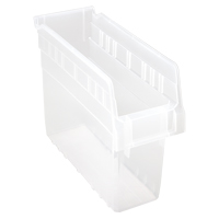 Store-Max Shelf Bins, 4-3/8" W x 8" H x 11-5/8" D, Clear, 44 lbs. Capacity Nuna Depot Inc.