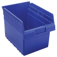 Store-Max Shelf Bins, 8-3/8" W x 8" H x 11-5/8" D, Blue, 44 lbs. Capacity Nuna Depot Inc.