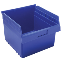 Store-Max Shelf Bins, 11-1/8" W x 8" H x 11-5/8" D, Blue, 44 lbs. Capacity Nuna Depot Inc.