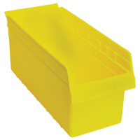 Store-Max Shelf Bins, 8-3/8" W x 8" H x 17-7/8" D, Yellow, 56 lbs. Capacity Nuna Depot Inc.