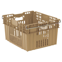 Agricultural Plastic Stack-N-Nest Container, 20" x 24" x 13.4", Beige Nuna Depot Inc.