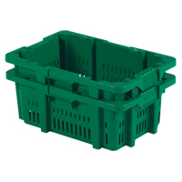 Food Handling Plastic Stack-N-Nest Container, 16" x 23.9" x 8.8", Green Nuna Depot Inc.
