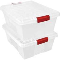 Contenant avec loquets en plastique,  la x 21" p x 7,75" h, Transparent Nuna Depot Inc.