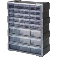 Armoire &agrave; tiroir, Plastique, 39 tiroirs, 15" x 6-1/4" x 18-3/4", Noir Nuna Depot Inc.