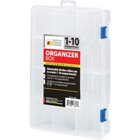 Boîte &agrave; compartiments en plastique, 7,75" la x 11,75" p x 2,2" h, 10 compartiments Nuna Depot Inc.
