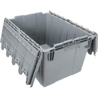 Flip Top Plastic Distribution Container, 21.65" x 15.5" x 12.5", Grey Nuna Depot Inc.