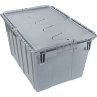Flip Top Plastic Distribution Container, 21.65" x 15.5" x 12.5", Grey Nuna Depot Inc.