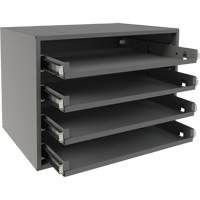 Support &agrave; petit roulement, Acier, 4 compartiments, 15-9/16" la x 11-7/8" p, 11-5/16" h, Gris Nuna Depot Inc.