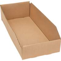 Boîtes profondes en carton ondul&eacute;, 7-3/4" la x 17-1/4" p x 4-1/2" h, Beige Nuna Depot Inc.