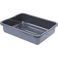 All-Purpose Ribbed-Bottom Storage Tub, 5" H x 15" D x 21" L, Plastic, Grey Nuna Depot Inc.