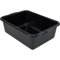 All-Purpose Flat-Bottom Storage Tub, 7" H x 15" D x 21" L, Plastic, Black Nuna Depot Inc.