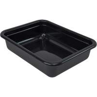 All-Purpose Flat-Bottom Storage Tub, 5" H x 17" D x 22" L, Plastic, Black Nuna Depot Inc.