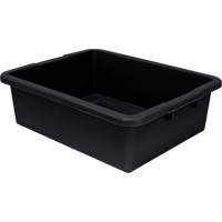All-Purpose Ribbed-Bottom Storage Tub, 7" H x 17" D x 22" L, Plastic, Black Nuna Depot Inc.