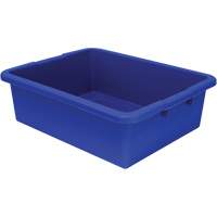 All-Purpose Ribbed-Bottom Storage Tub, 7" H x 17" D x 22" L, Plastic, Blue Nuna Depot Inc.