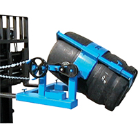 Fork Mounted Drum Lifter, 55 US gal. (45 Imperial Gal.) Drum Size, 1500 lbs./680 kg. Cap. Nuna Depot Inc.