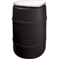 Polyethylene Drums, 55 US gal (45 imp. gal.), Open Top, Black Nuna Depot Inc.