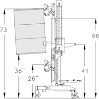 Ergonomic Drum Handler High Reach - DM-1100-HR, 30 - 85 US Gal. (25 - 70 Imperial Gal.) Nuna Depot Inc.