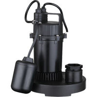 Thermoplastic Submersible Sump Pump, 2560 GPH, 115 V, 4.6 A, 1/3 HP Nuna Depot Inc.