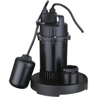 Thermoplastic Submersible Sump Pump, 2560 GPH, 115 V, 4.6 A, 1/3 HP Nuna Depot Inc.
