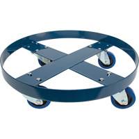Chariot pour baril, Acier, Capacit&eacute;e 1400 lb, Diam&egrave;tre 24", Roue en &eacute;lastique bleu Nuna Depot Inc.