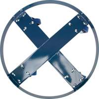 Chariot pour baril, Acier, Capacit&eacute;e 1400 lb, Diam&egrave;tre 24", Roue en &eacute;lastique bleu Nuna Depot Inc.
