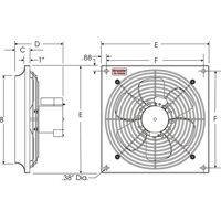 All Purpose Wall Fans, Commercial, 2 Speed, 10" Diameter Nuna Depot Inc.