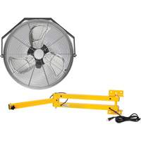 Industrial Workstation Fan Kit with Double Locking Arm, Industrial, 3 Speed, 18" Diameter Nuna Depot Inc.