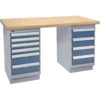 Heavy-Duty Workbench, Dual Drawers, 1500 lbs. Cap., 72" W x 30" D, 34" H Nuna Depot Inc.