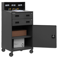 Shop Desk, 23" W x 20" D x 51" H, Grey Nuna Depot Inc.