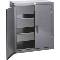 Counter Top Storage Cabinets, Steel, 2 Shelves, 36" H x 36" W x 20" D, Grey Nuna Depot Inc.