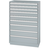 Armoires de rangement avec tiroirs, 9 tiroirs, 40-1/4" la x 22-1/2" p x 59-1/2" h, Gris Nuna Depot Inc.