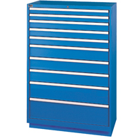 Armoires de rangement avec tiroirs, 10 tiroirs, 40-1/4" la x 22-1/2" p x 59-1/2" h, Bleu brillant Nuna Depot Inc.
