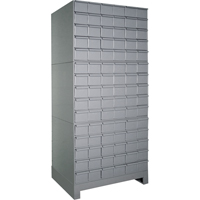 Industrial Drawer Cabinets With Base, 90 Drawers, 34-1/8" W x 12-1/4" D x 69-1/8" H, Grey Nuna Depot Inc.