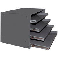 Casiers pour boîtes &agrave; compartiments, Acier, 4 compartiments, 20" la x 15-3/4" p, 15" h, Gris Nuna Depot Inc.