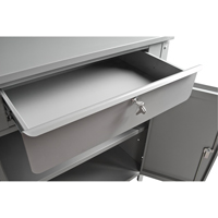 Cabinet Style Shop Desk, 34-1/2" W x 30" D x 53" H, Grey Nuna Depot Inc.
